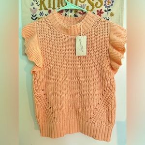 NWT Universal Thread Sweater Top Blush Color Short Sleeved Sweater Target